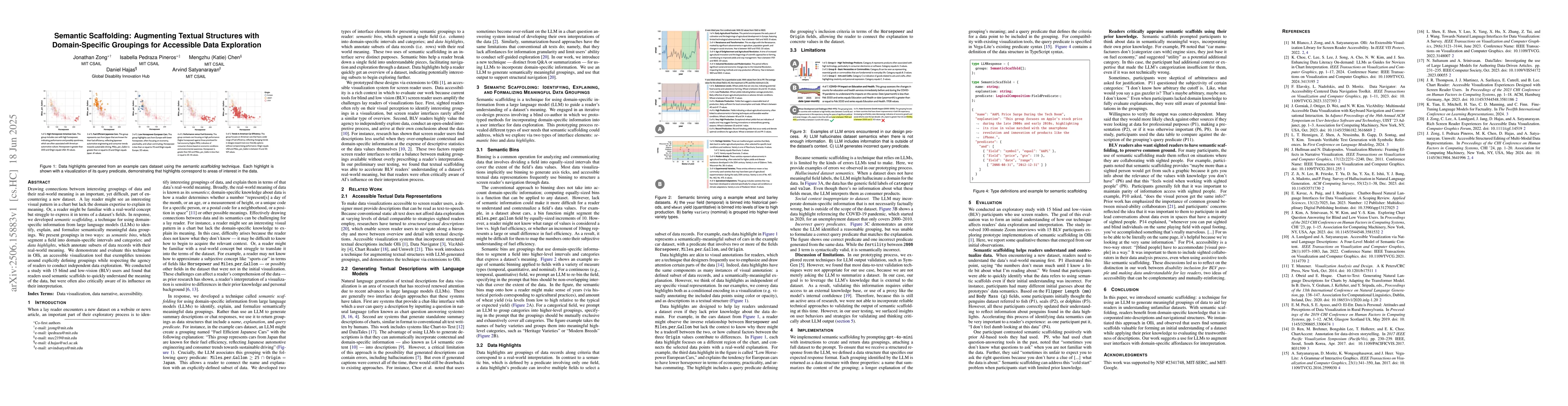 Thumbnail for Semantic Scaffolding: Augmenting Textual Structures with Domain-Specific
  Groupings for Accessible Data Exploration