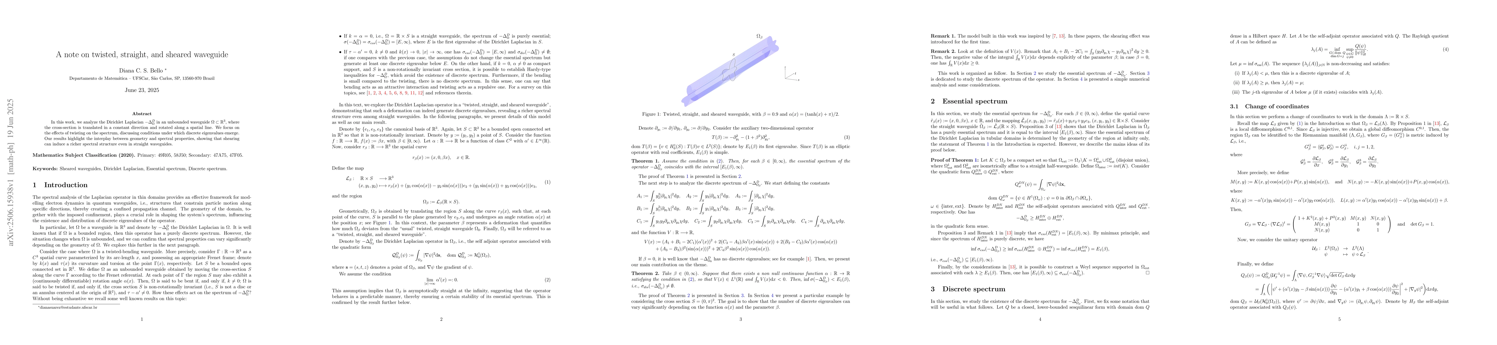 Thumbnail for A note on twisted, straight, and sheared waveguide