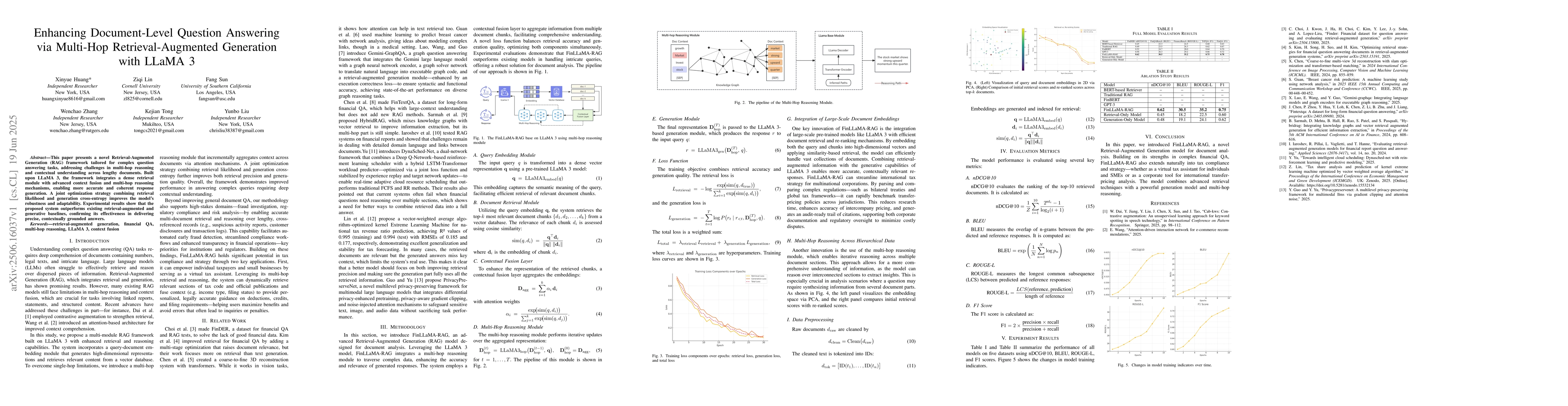 Thumbnail for Enhancing Document-Level Question Answering via Multi-Hop
  Retrieval-Augmented Generation with LLaMA 3