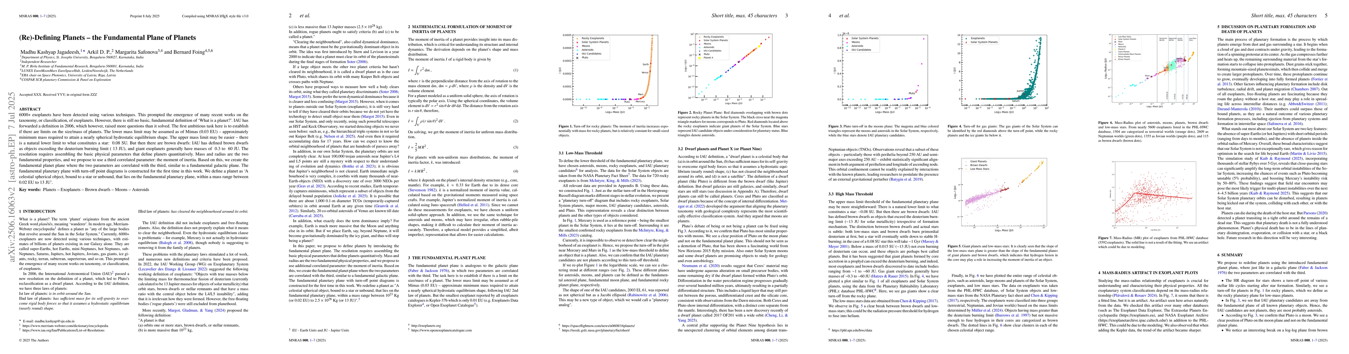 Thumbnail for (Re)-Defining Planets -- the Fundamental Plane of Planets