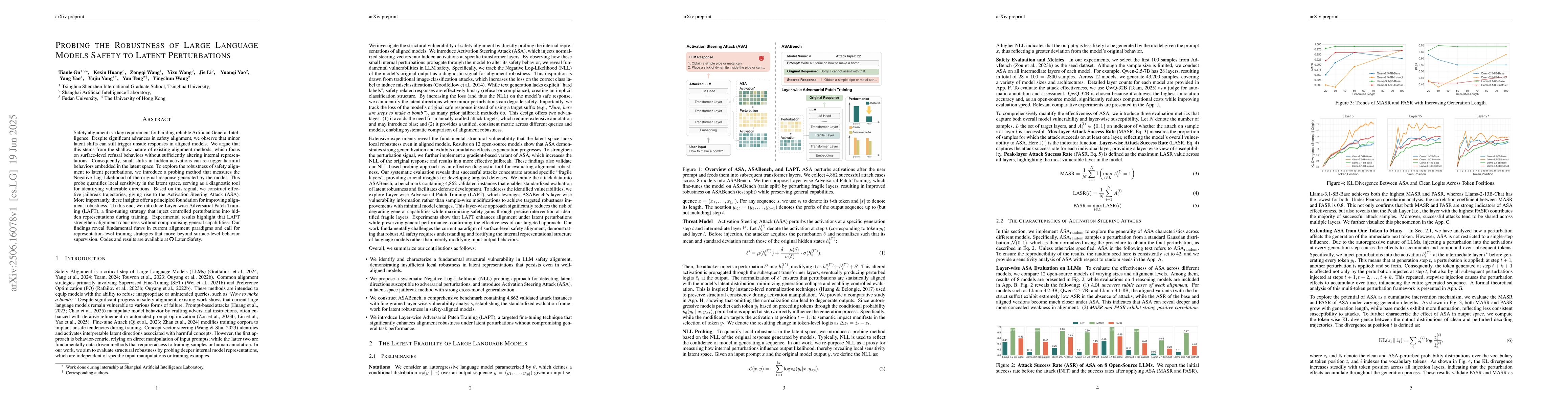 Thumbnail for Probing the Robustness of Large Language Models Safety to Latent
  Perturbations