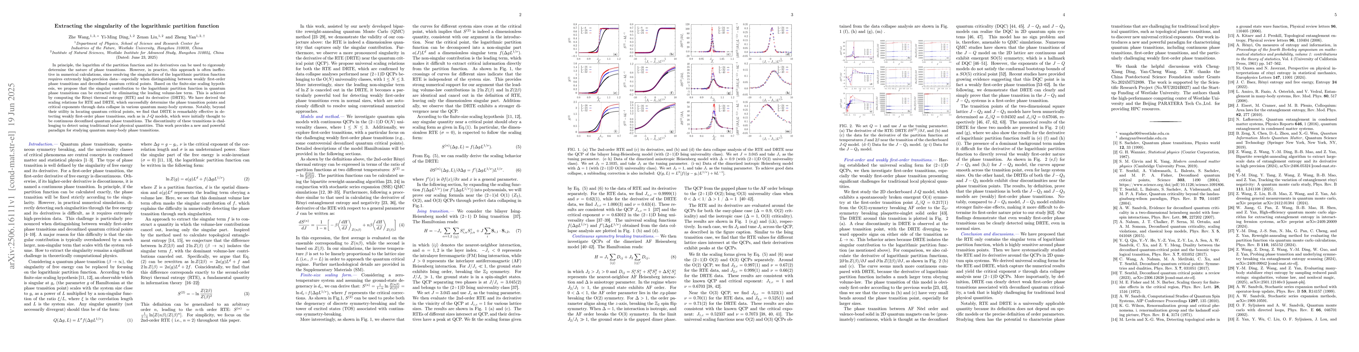 Thumbnail for Extracting the singularity of the logarithmic partition function