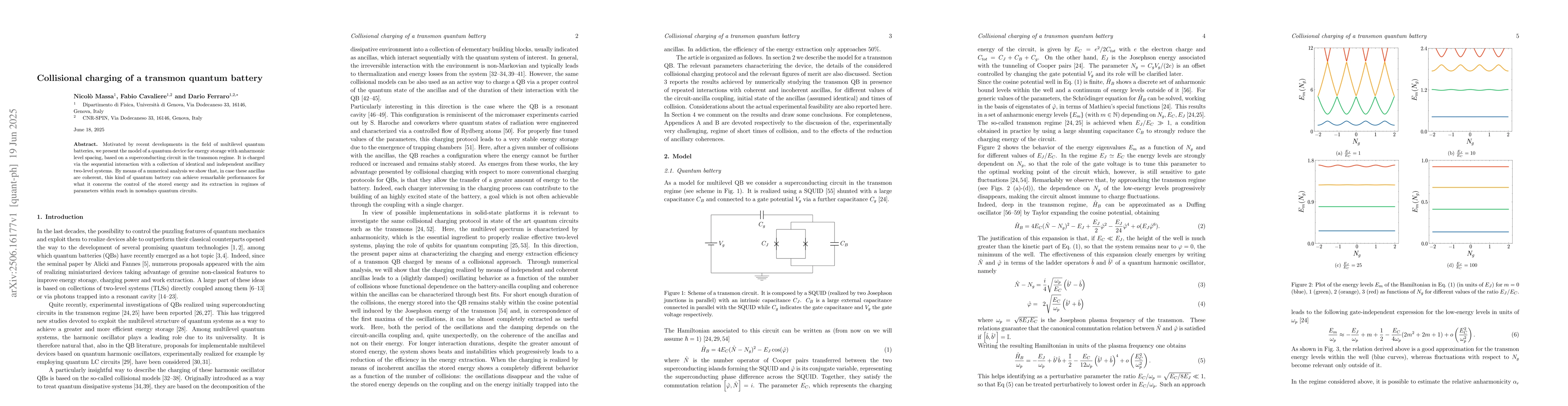 Thumbnail for Collisional charging of a transmon quantum battery