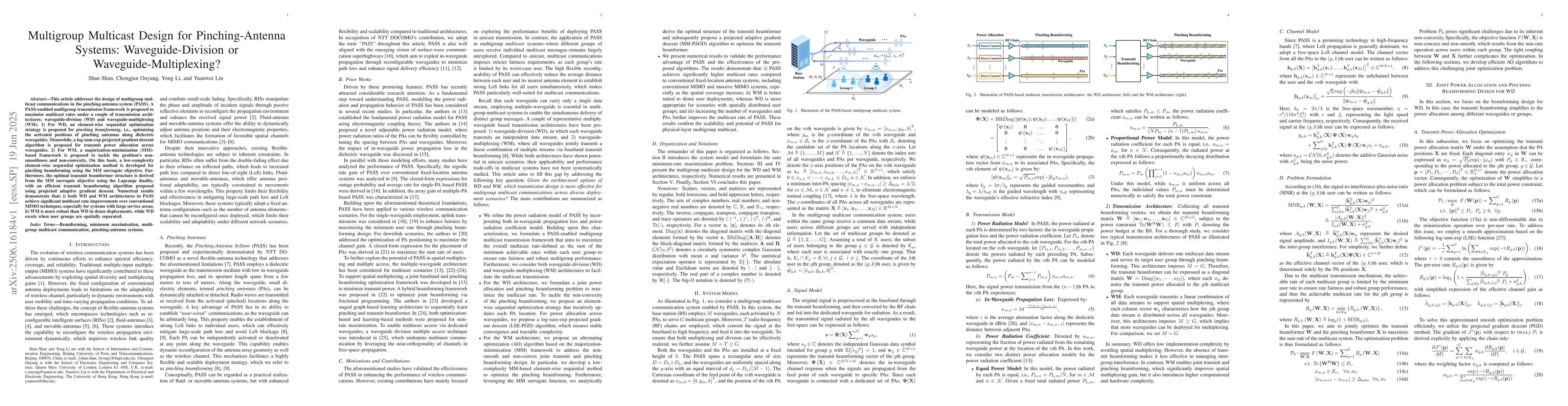 Thumbnail for Multigroup Multicast Design for Pinching-Antenna Systems:
  Waveguide-Division or Waveguide-Multiplexing?
