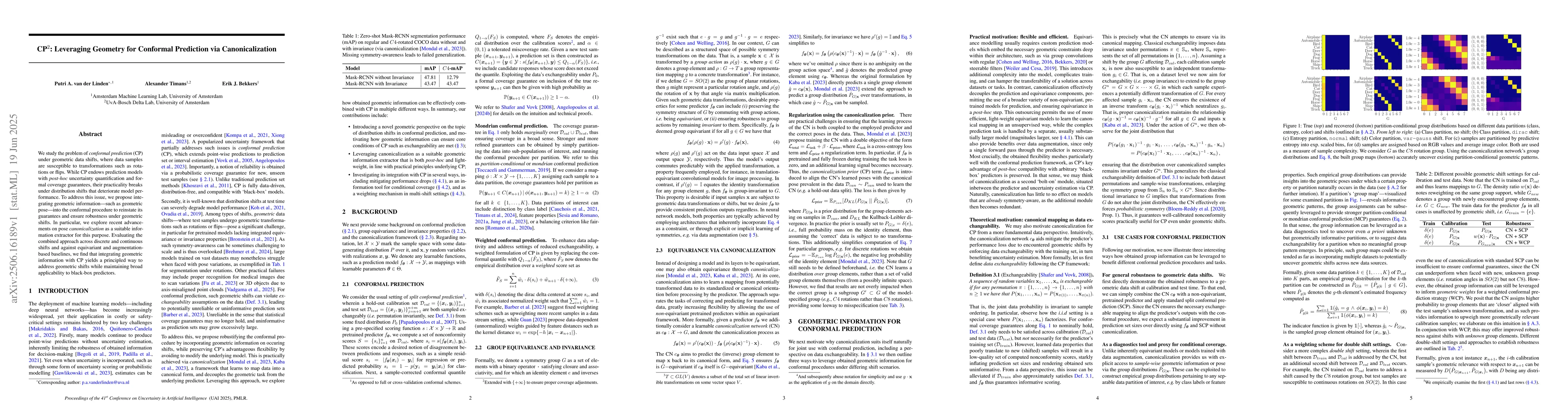 Thumbnail for CP$^2$: Leveraging Geometry for Conformal Prediction via
  Canonicalization