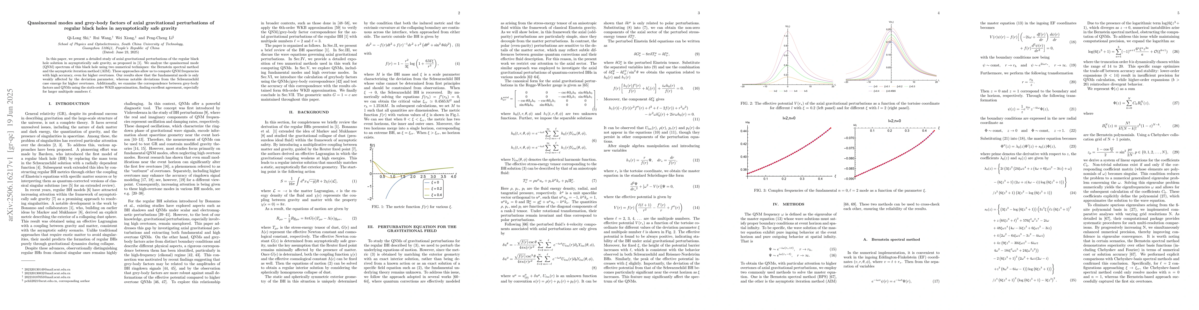 Thumbnail for Quasinormal modes and grey-body factors of axial gravitational
  perturbations of regular black holes in asymptotically safe gravity