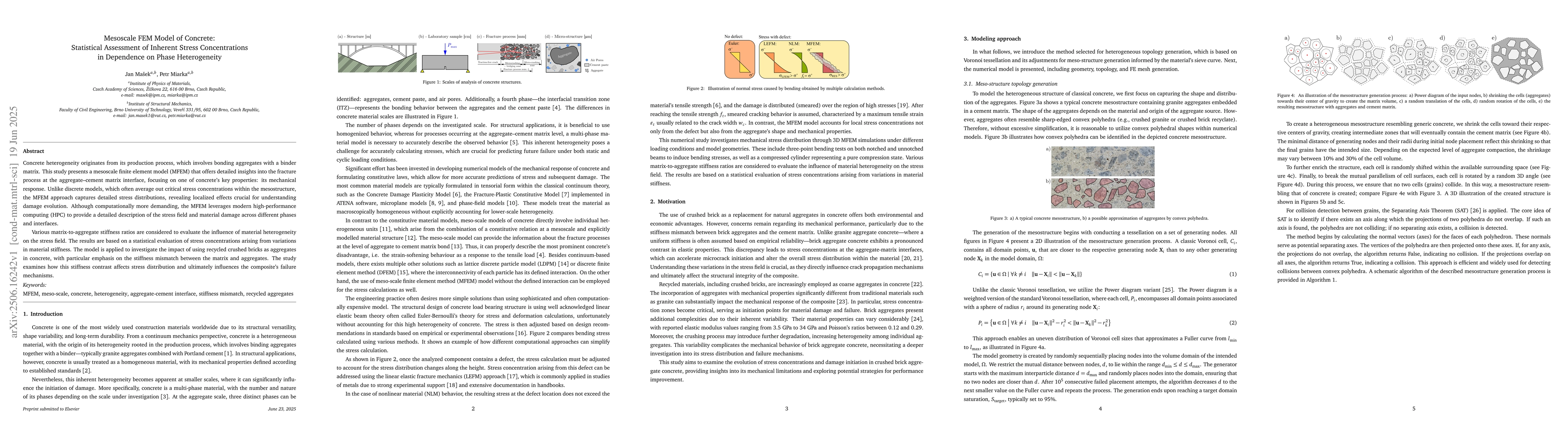 Thumbnail for Mesoscale FEM Model of Concrete: Statistical Assessment of Inherent
  Stress Concentrations in Dependence on Phase Heterogeneity