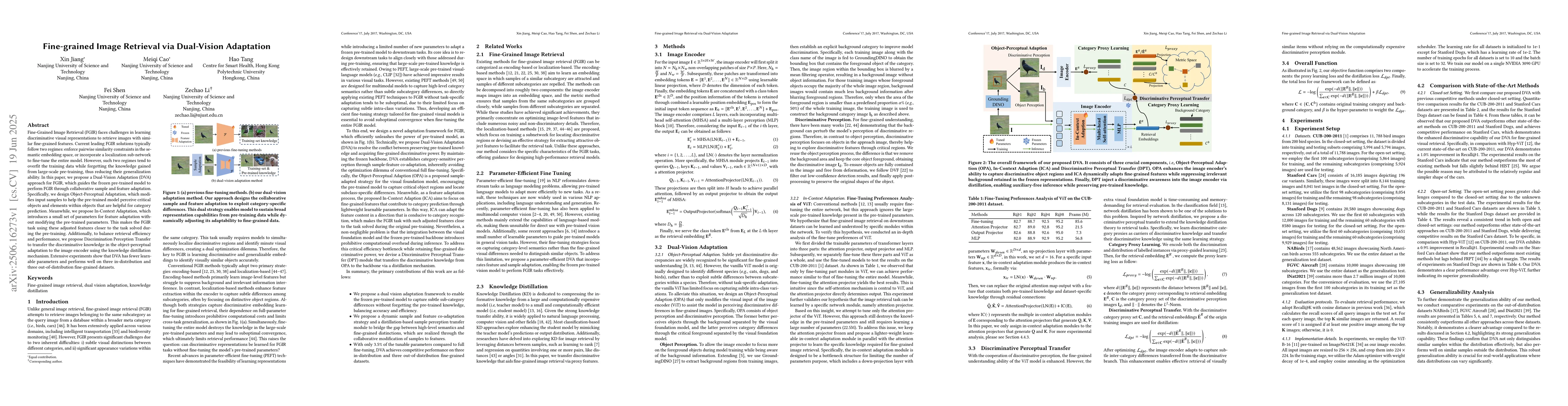 Thumbnail for Fine-grained Image Retrieval via Dual-Vision Adaptation