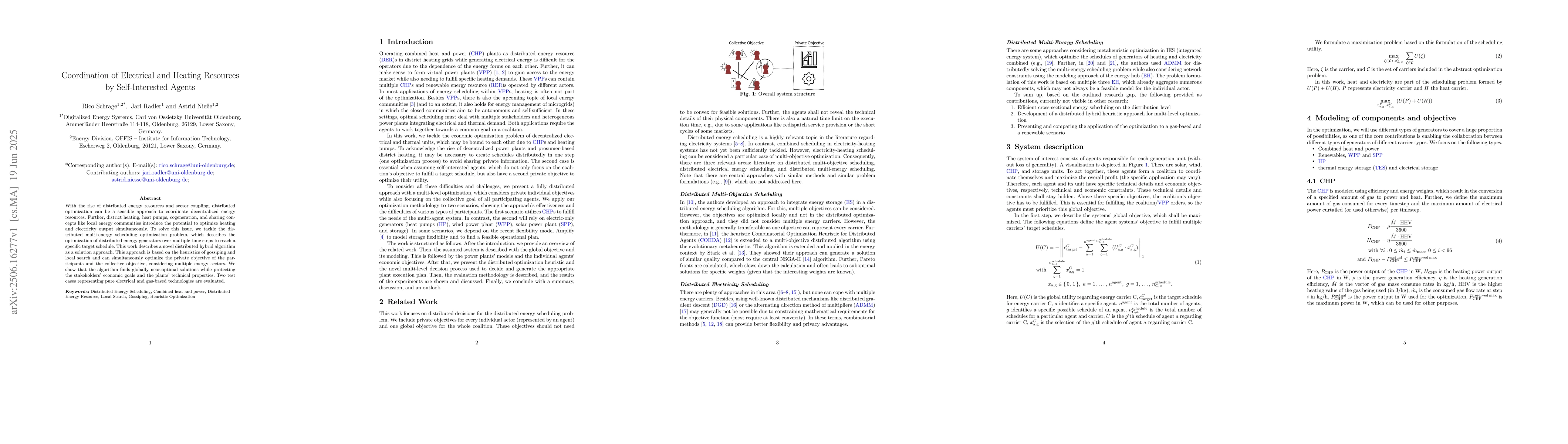 Thumbnail for Coordination of Electrical and Heating Resources by Self-Interested
  Agents