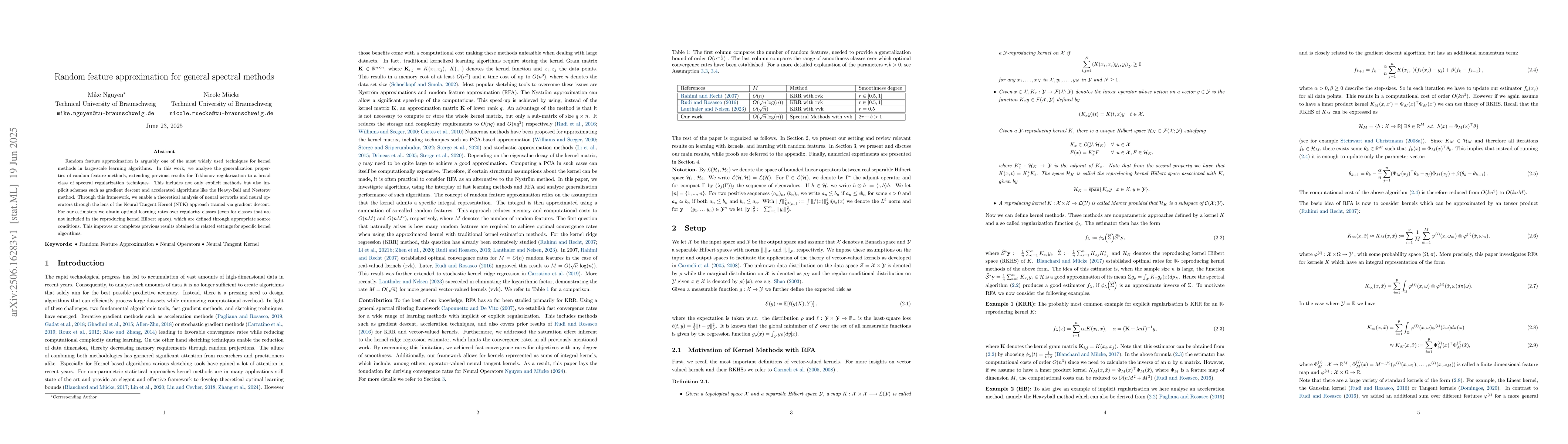Thumbnail for Random feature approximation for general spectral methods