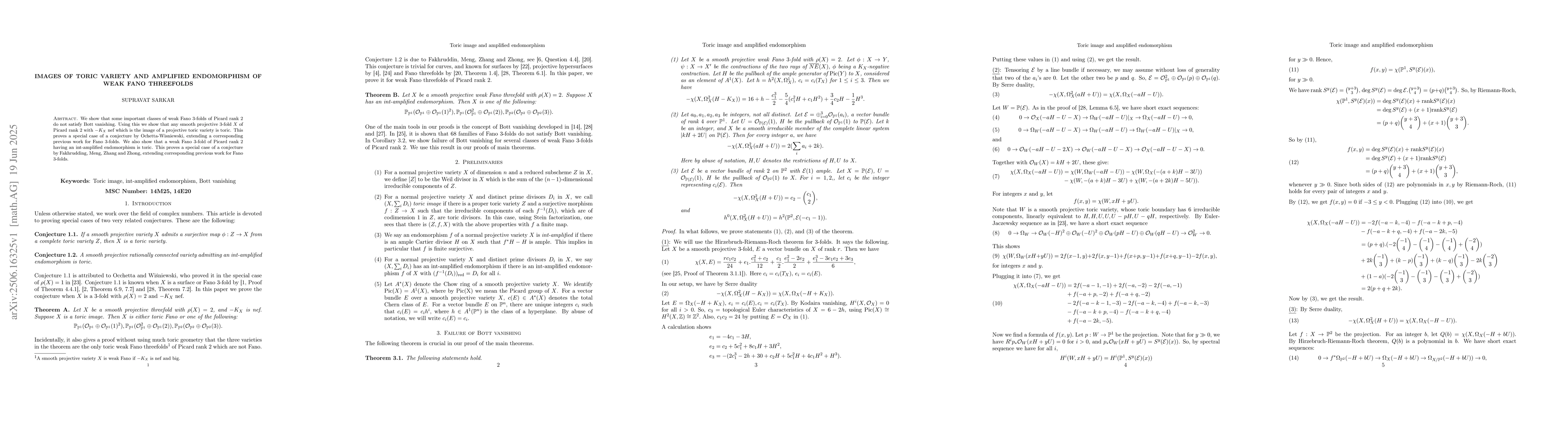 Thumbnail for Images of toric variety and amplified endomorphism of weak Fano
  threefolds