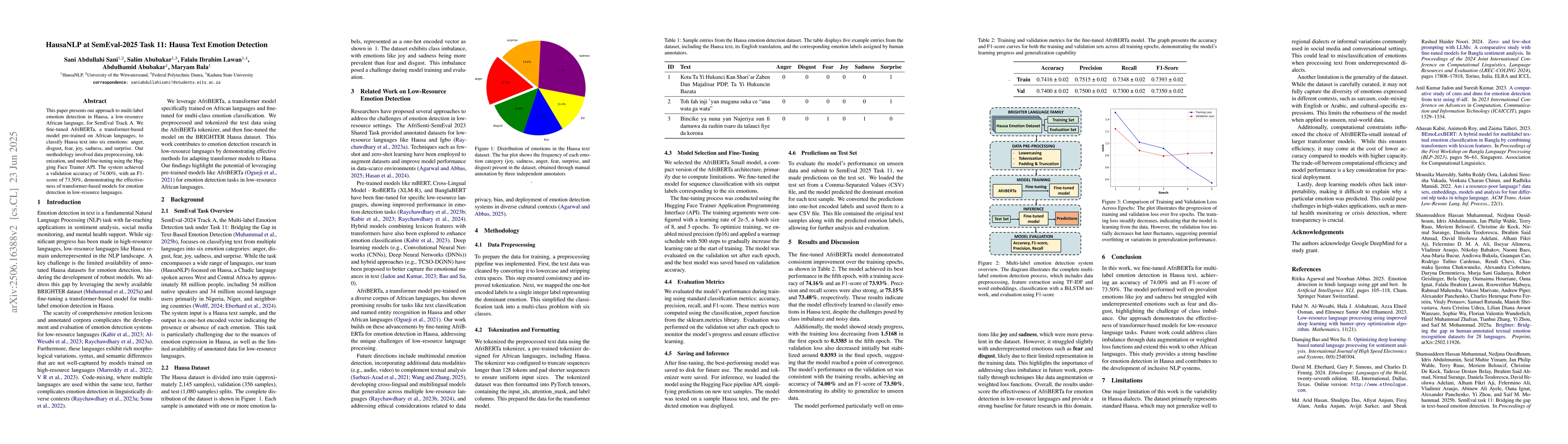 Thumbnail for HausaNLP at SemEval-2025 Task 11: Hausa Text Emotion Detection