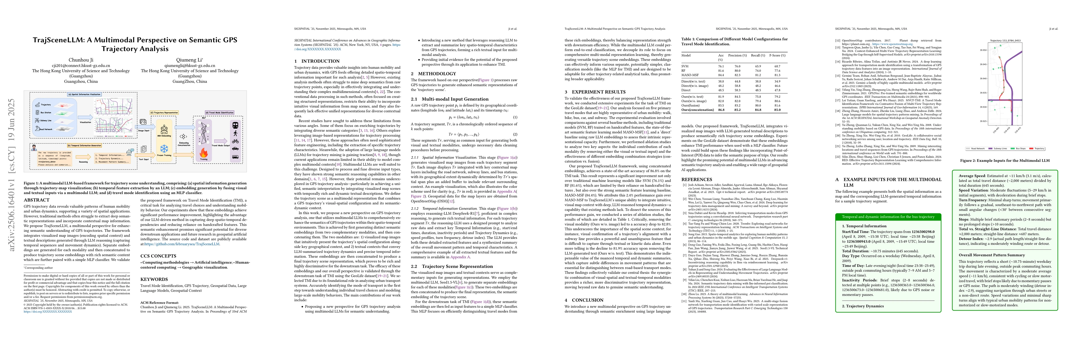Thumbnail for TrajSceneLLM: A Multimodal Perspective on Semantic GPS Trajectory
  Analysis