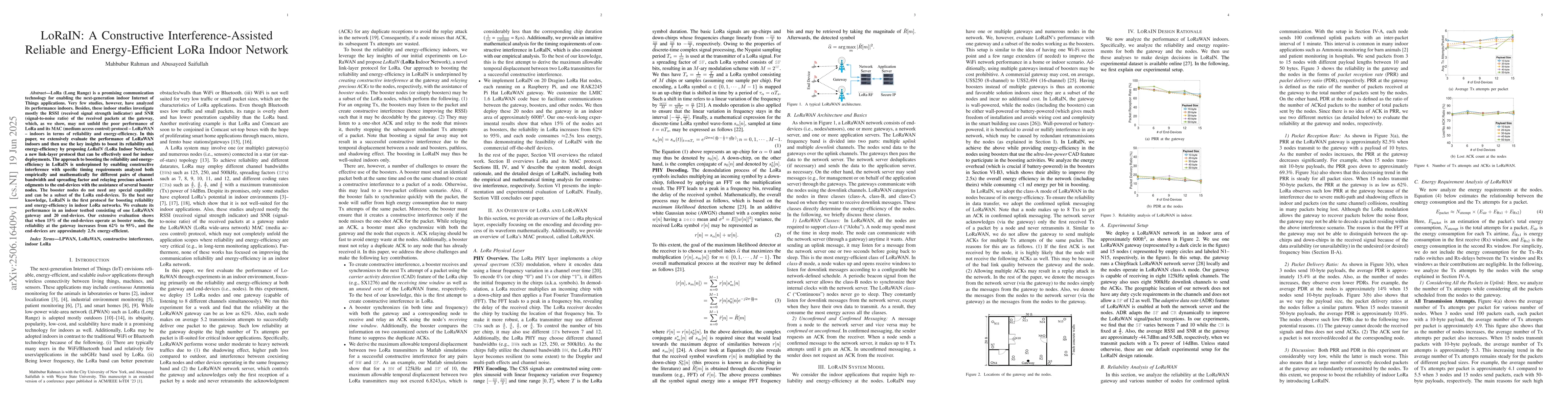 Thumbnail for LoRaIN: A Constructive Interference-Assisted Reliable and
  Energy-Efficient LoRa Indoor Network