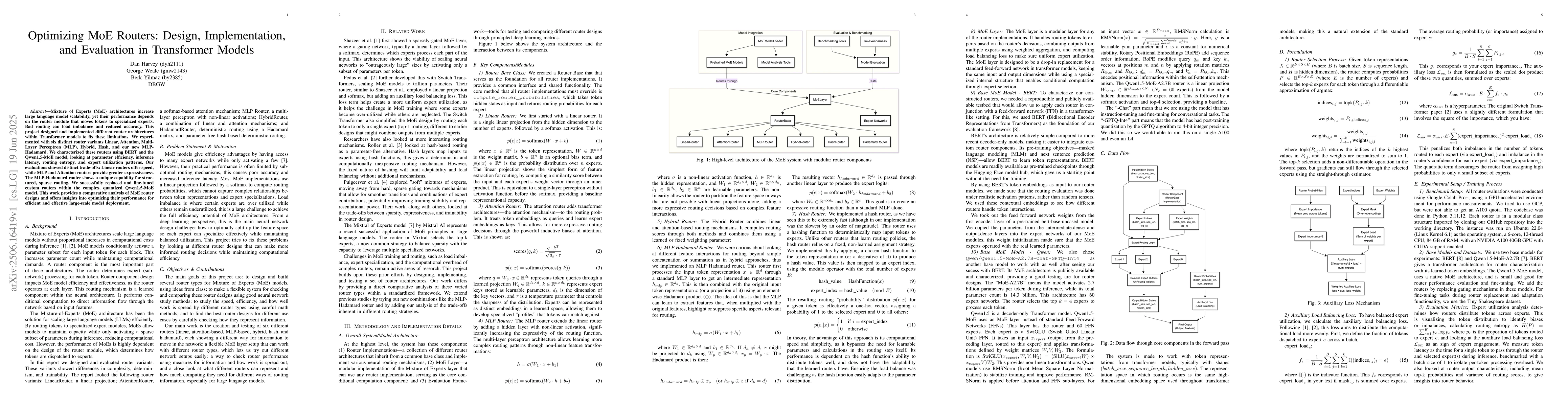 Thumbnail for Optimizing MoE Routers: Design, Implementation, and Evaluation in
  Transformer Models