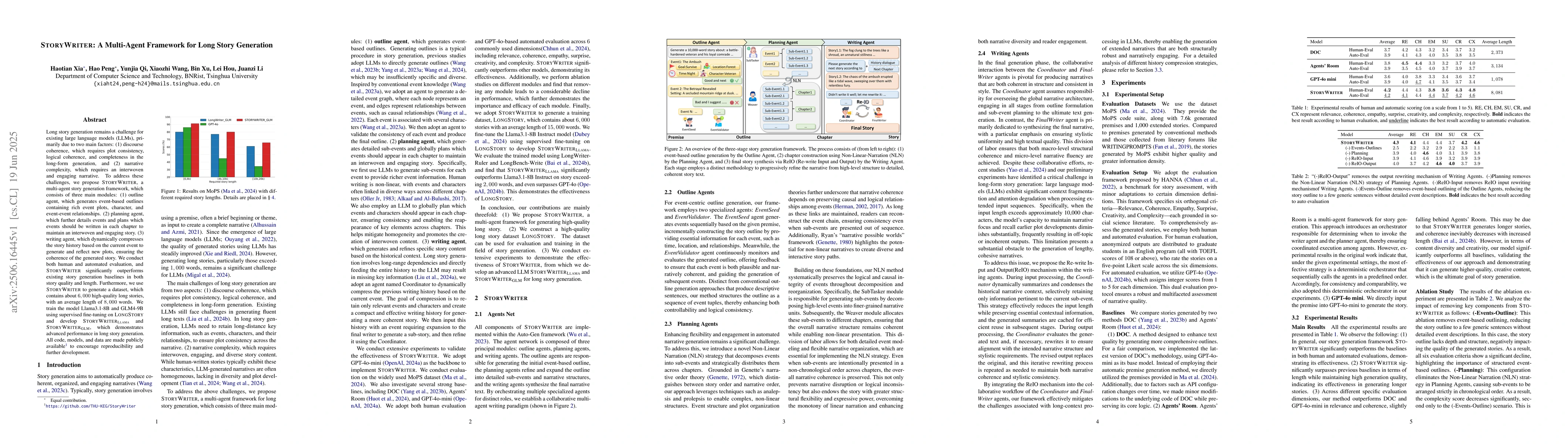 Thumbnail for StoryWriter: A Multi-Agent Framework for Long Story Generation