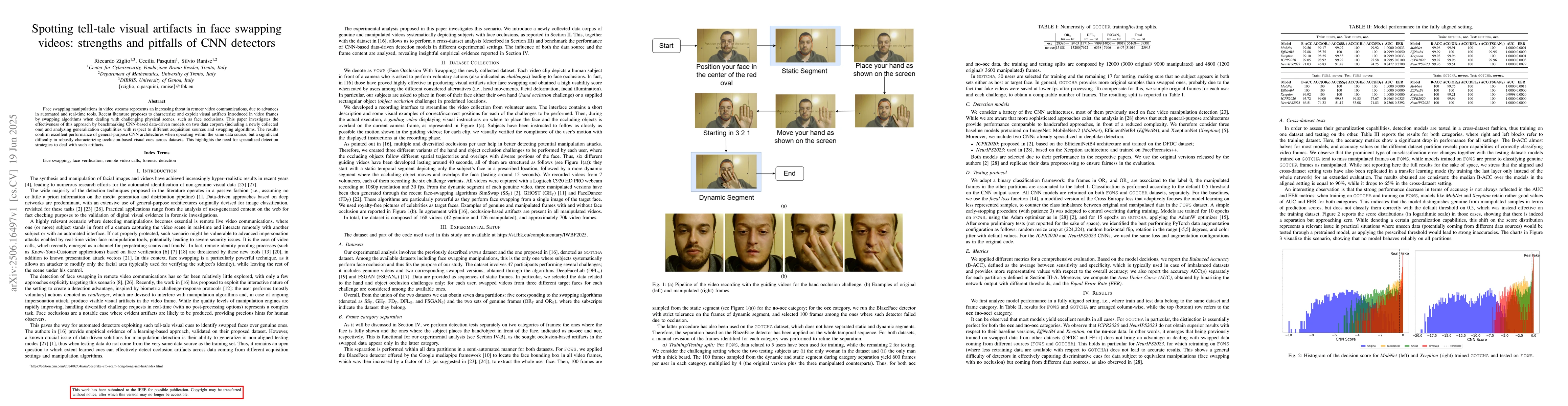 Thumbnail for Spotting tell-tale visual artifacts in face swapping videos: strengths
  and pitfalls of CNN detectors
