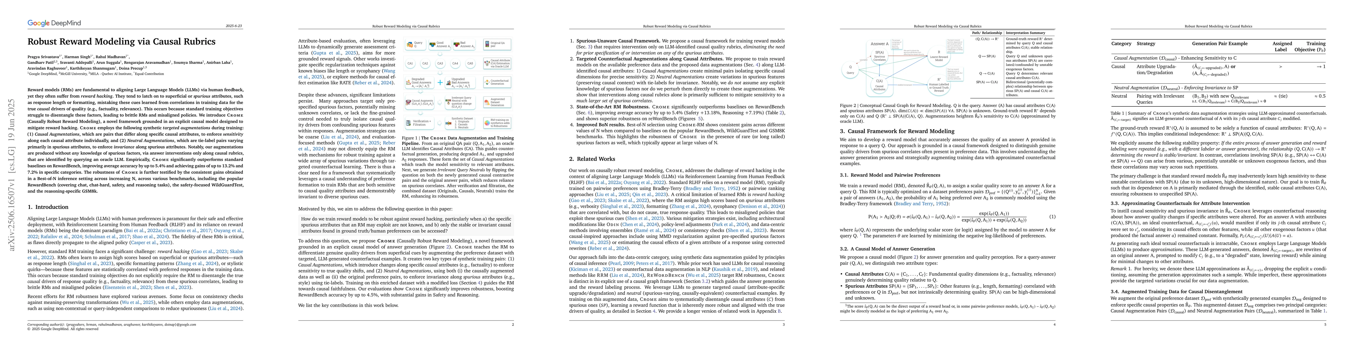 Thumbnail for Robust Reward Modeling via Causal Rubrics