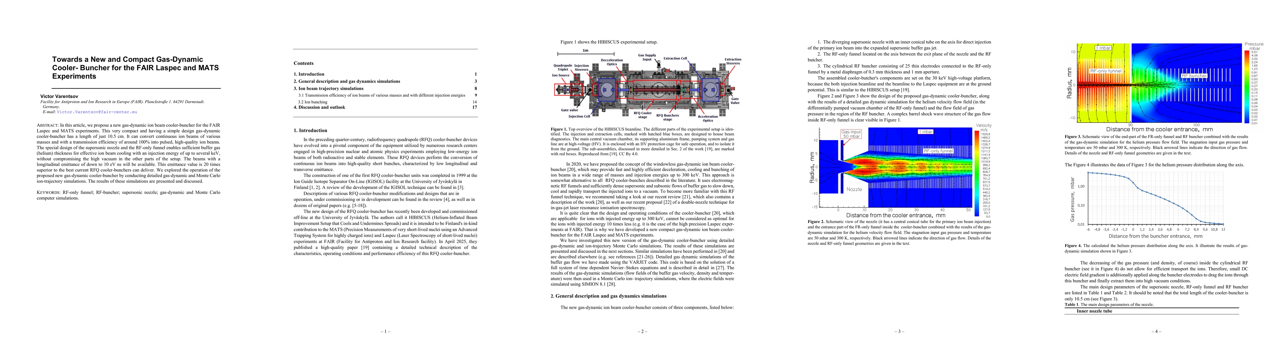 Thumbnail for Towards a New and Compact Gas-Dynamic Cooler- Buncher for the FAIR
  Laspec and MATS Experiments