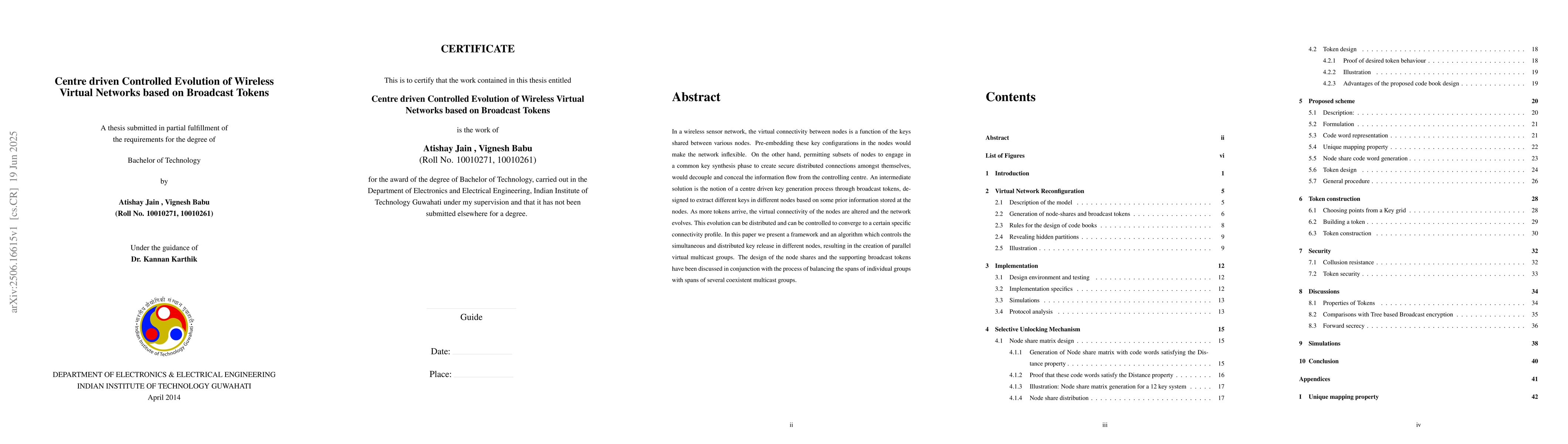 Thumbnail for Centre driven Controlled Evolution of Wireless Virtual Networks based on
  Broadcast Tokens