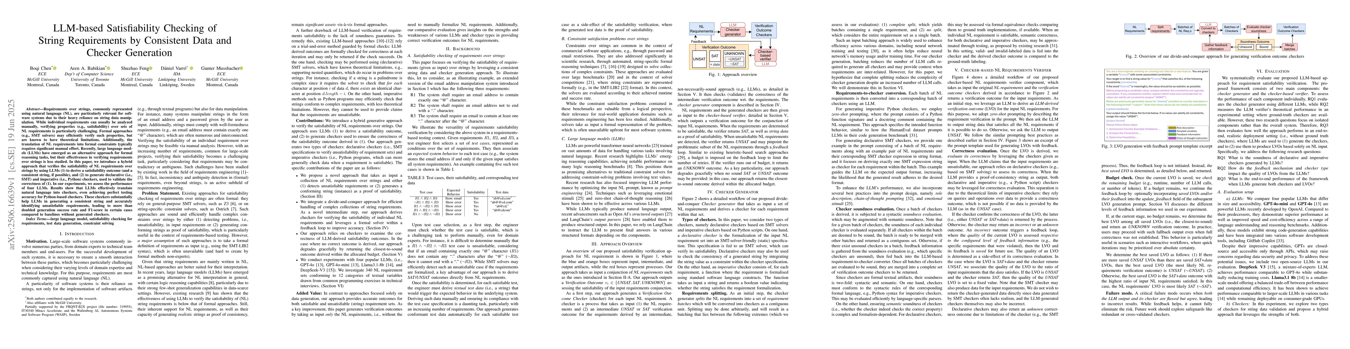 Thumbnail for LLM-based Satisfiability Checking of String Requirements by Consistent
  Data and Checker Generation