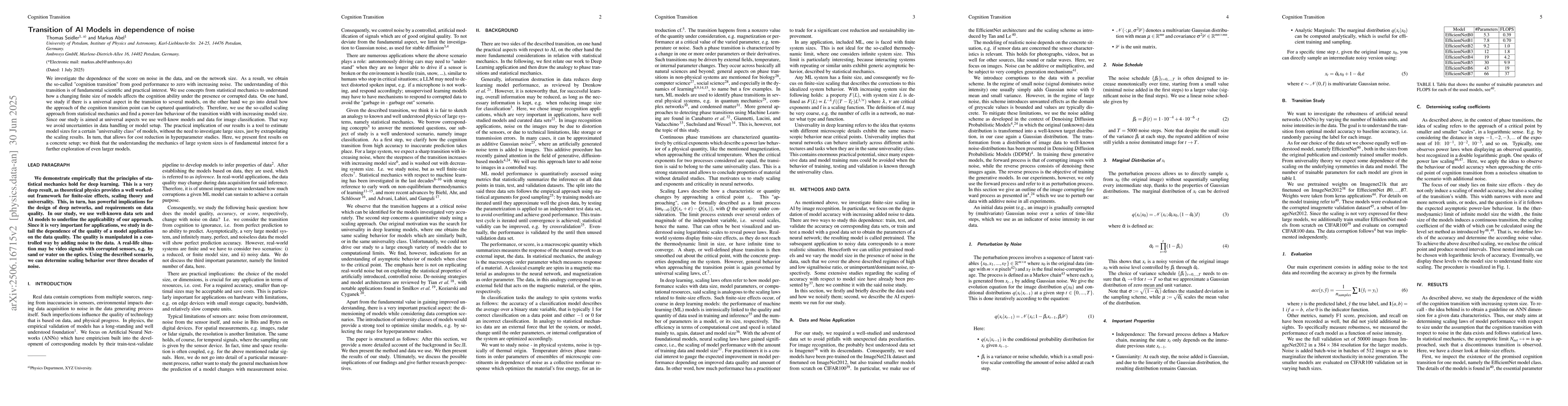 Thumbnail for Transition of AI Models in dependence of noise