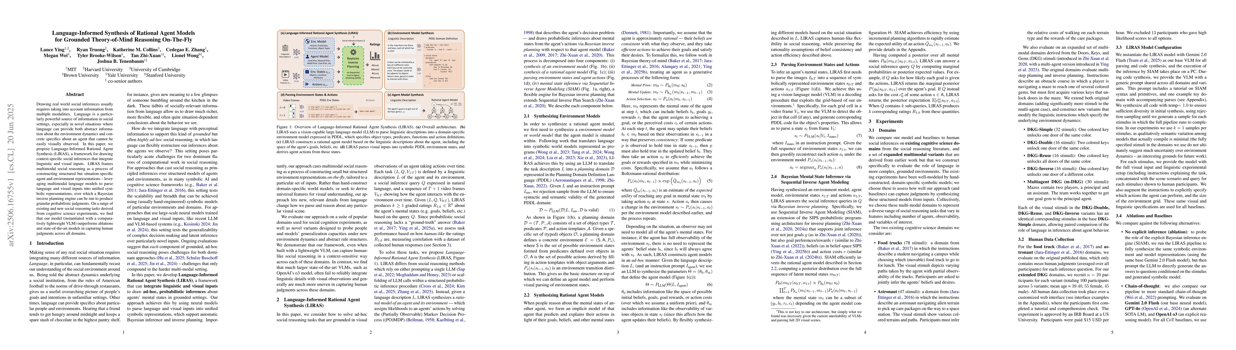 Thumbnail for Language-Informed Synthesis of Rational Agent Models for Grounded
  Theory-of-Mind Reasoning On-The-Fly