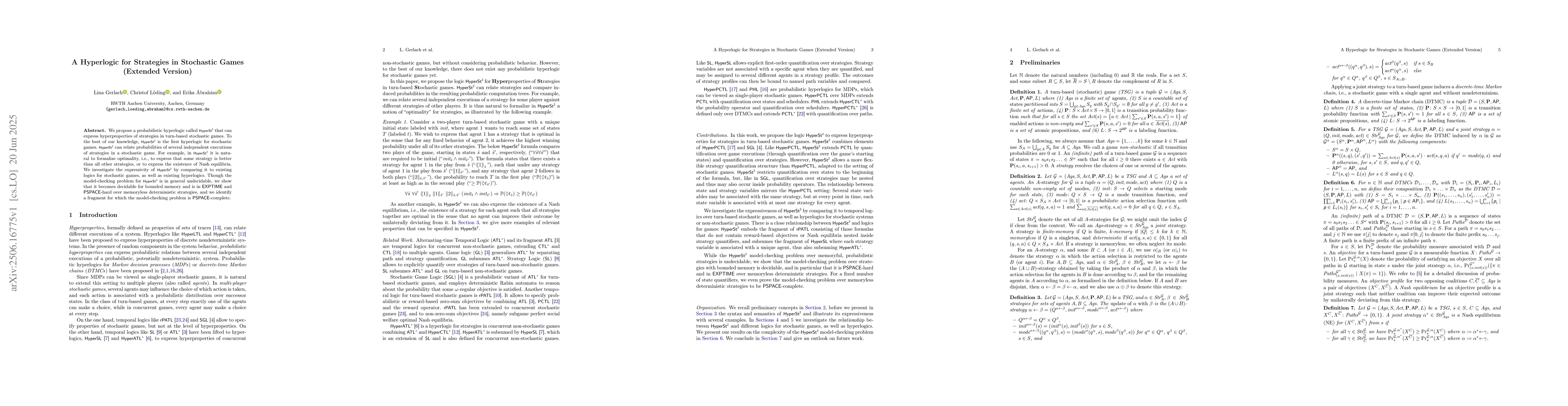 Thumbnail for A Hyperlogic for Strategies in Stochastic Games (Extended Version)