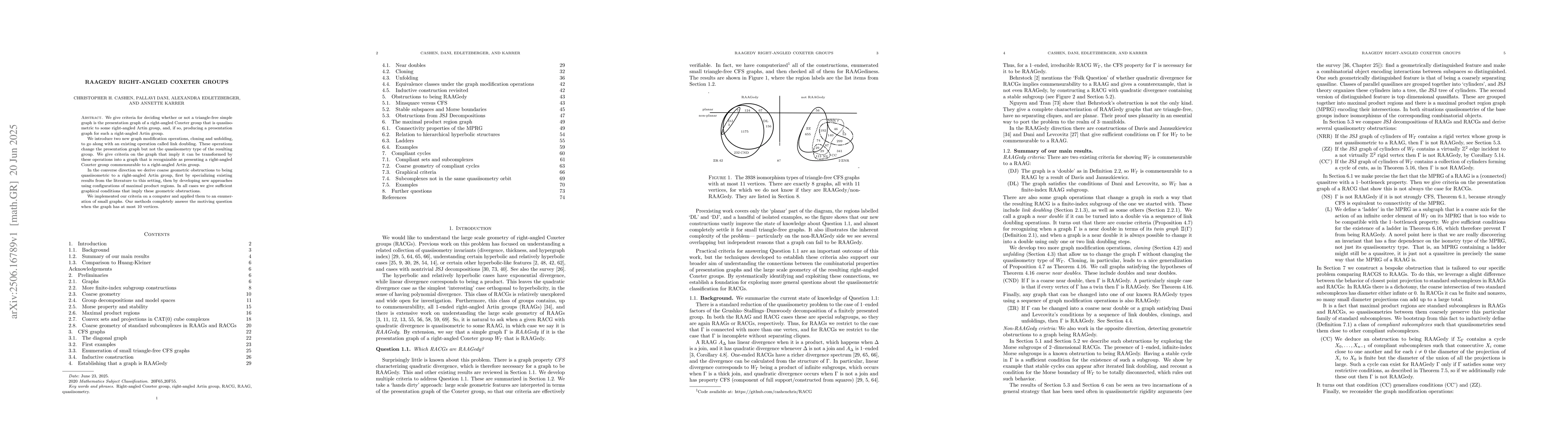 Thumbnail for RAAGedy right-angled Coxeter groups