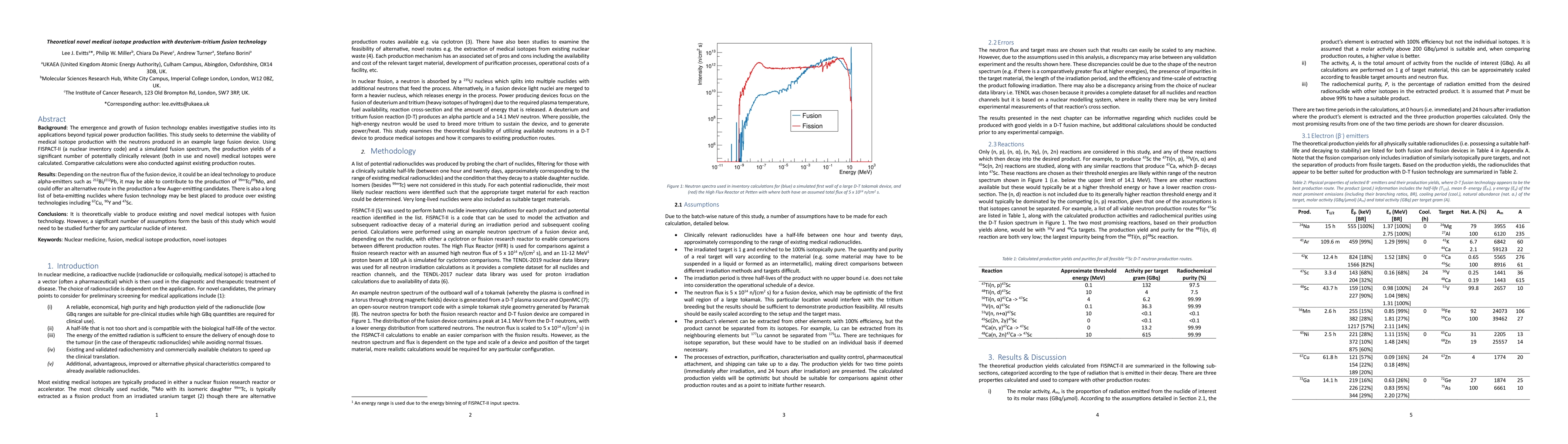 Thumbnail for Theoretical novel medical isotope production with deuterium-tritium
  fusion technology