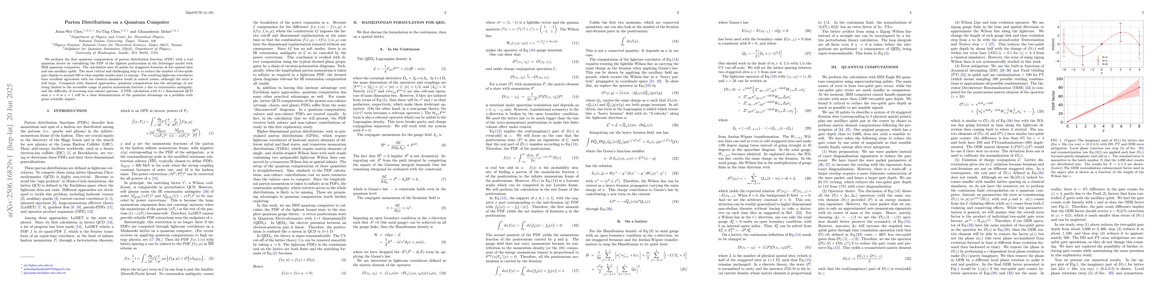 Thumbnail for Parton Distributions on a Quantum Computer