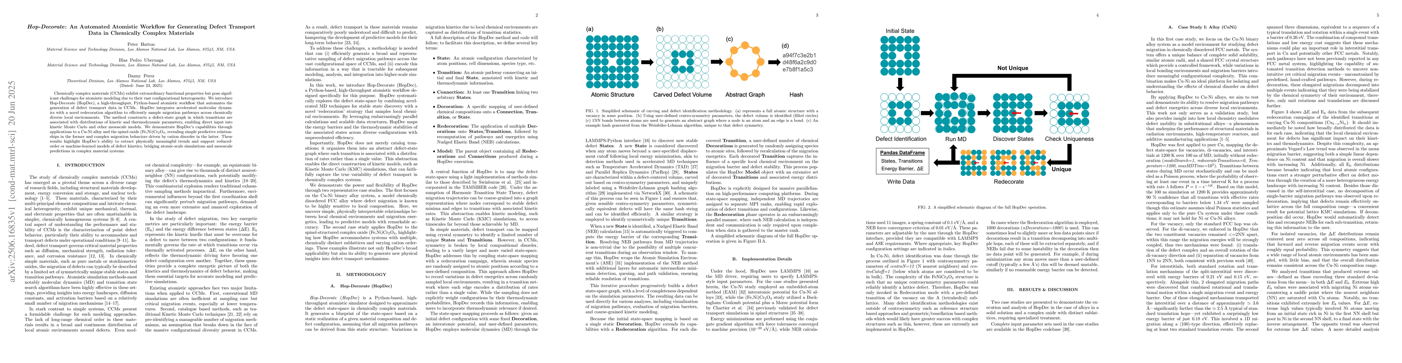 Thumbnail for Hop-Decorate: An Automated Atomistic Workflow for Generating Defect
  Transport Data in Chemically Complex Materials