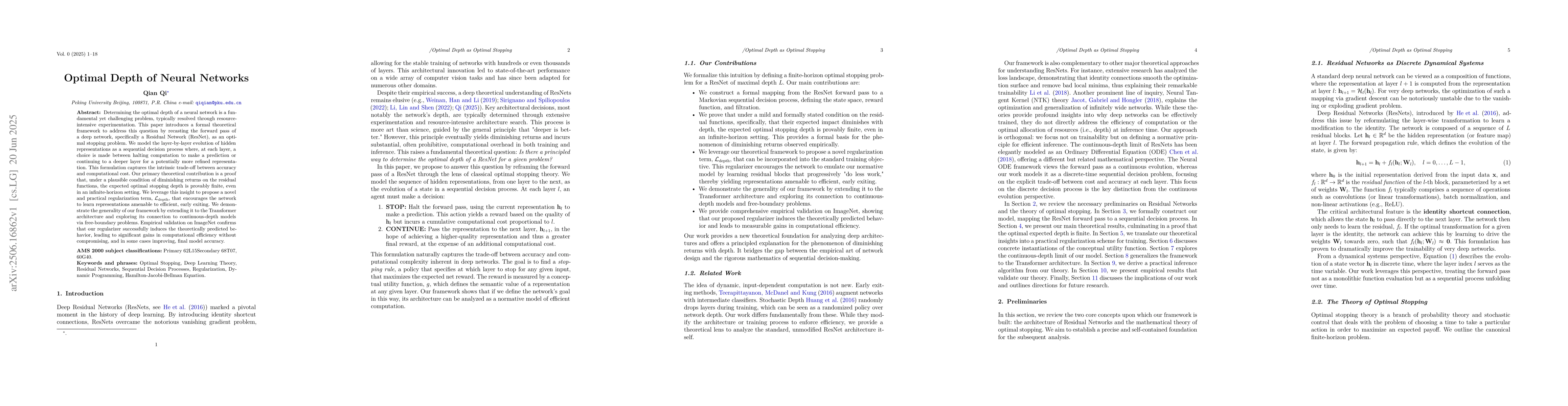 Thumbnail for Optimal Depth of Neural Networks
