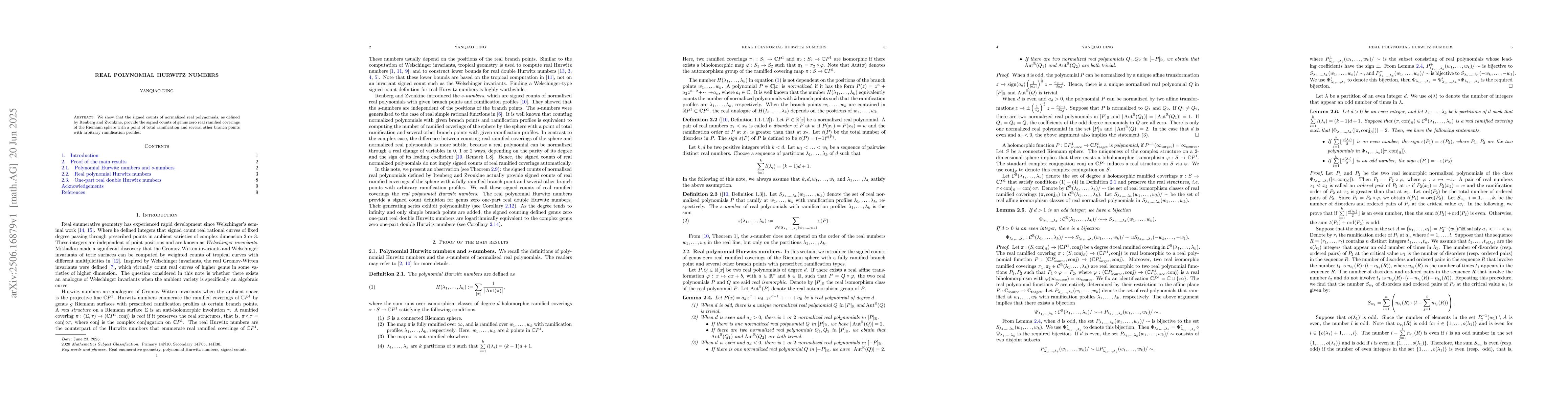 Thumbnail for Real polynomial Hurwitz numbers