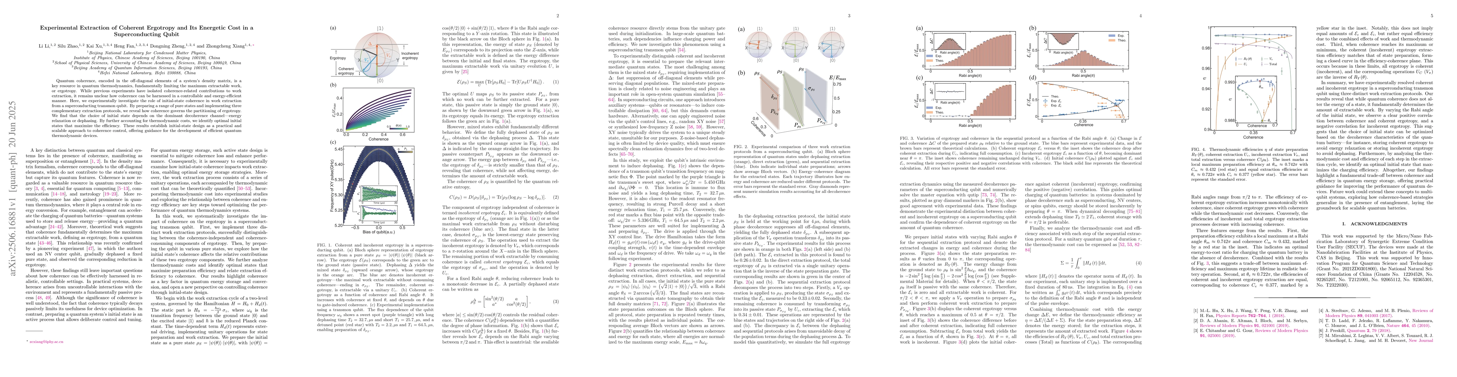 Thumbnail for Experimental Extraction of Coherent Ergotropy and Its Energetic Cost in
  a Superconducting Qubit