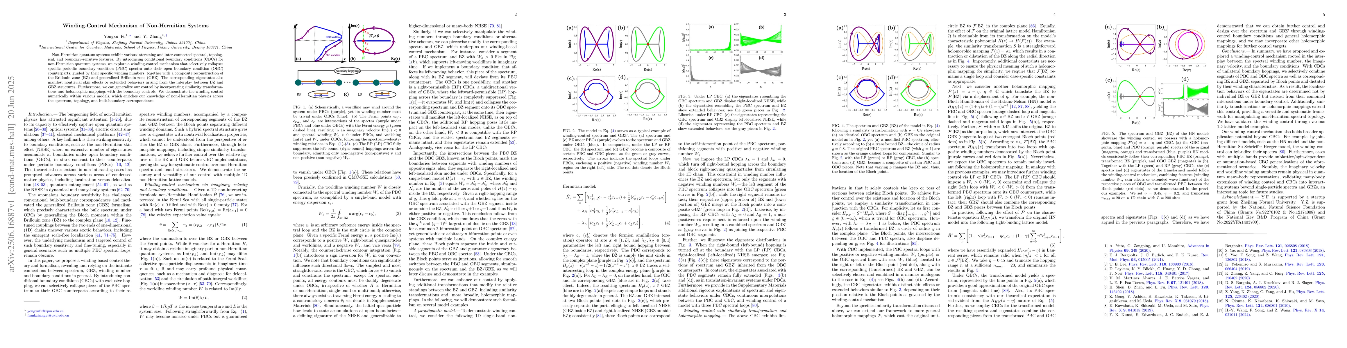 Thumbnail for Winding-Control Mechanism of Non-Hermitian Systems