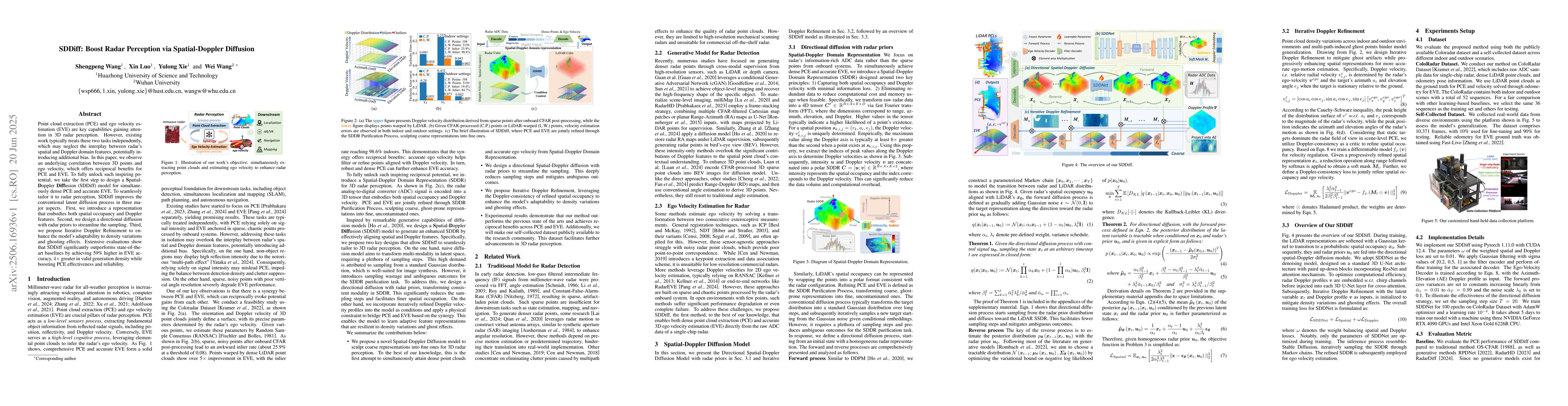 Thumbnail for SDDiff: Boost Radar Perception via Spatial-Doppler Diffusion