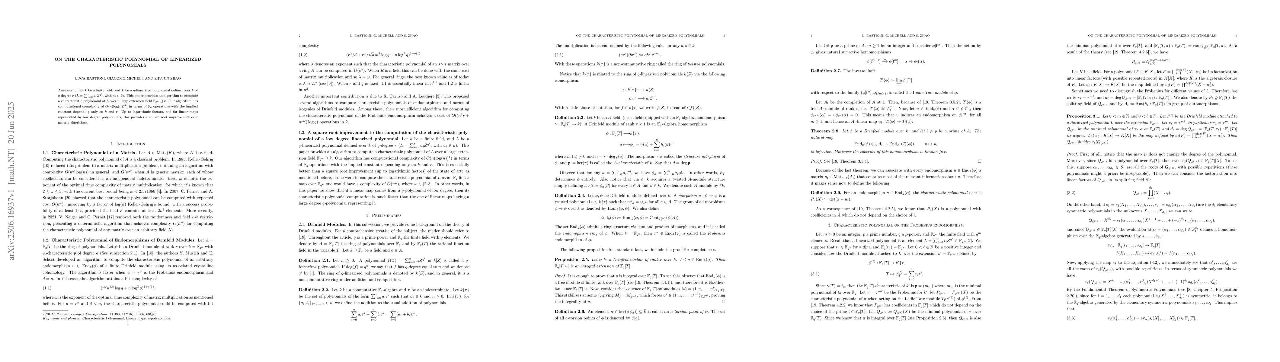 Thumbnail for On the Characteristic Polynomial of Linearized Polynomials