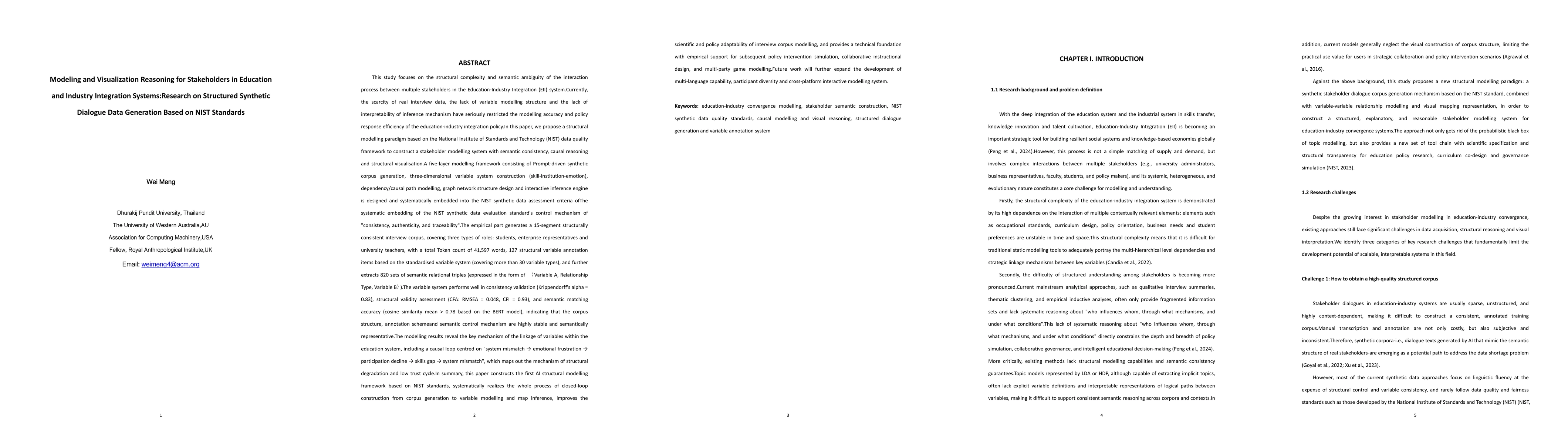 Thumbnail for Modeling and Visualization Reasoning for Stakeholders in Education and
  Industry Integration Systems: Research on Structured Synthetic Dialogue Data
  Generation Based on NIST Standards