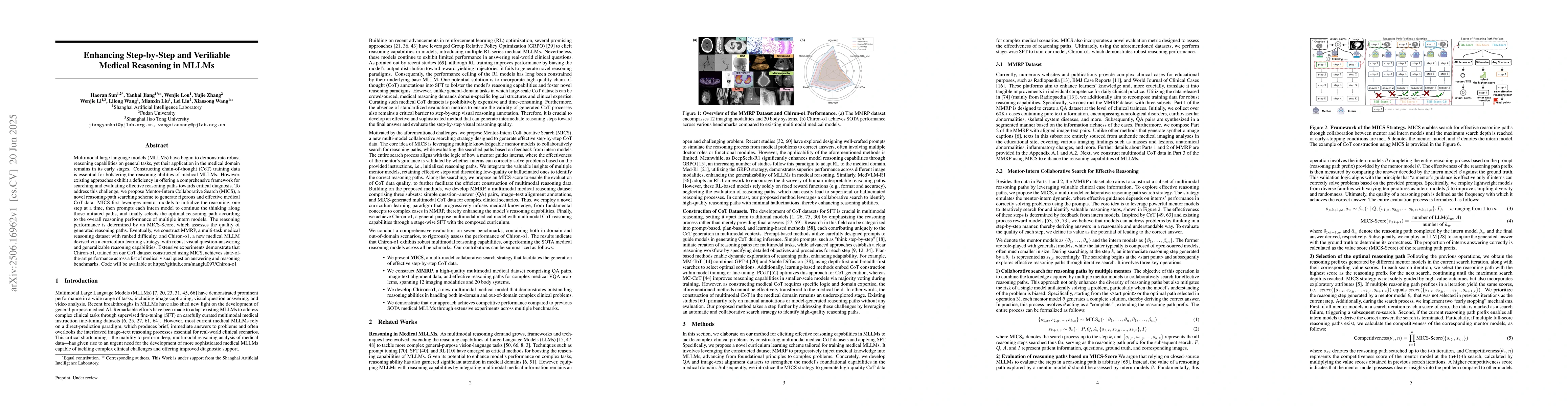 Thumbnail for Enhancing Step-by-Step and Verifiable Medical Reasoning in MLLMs