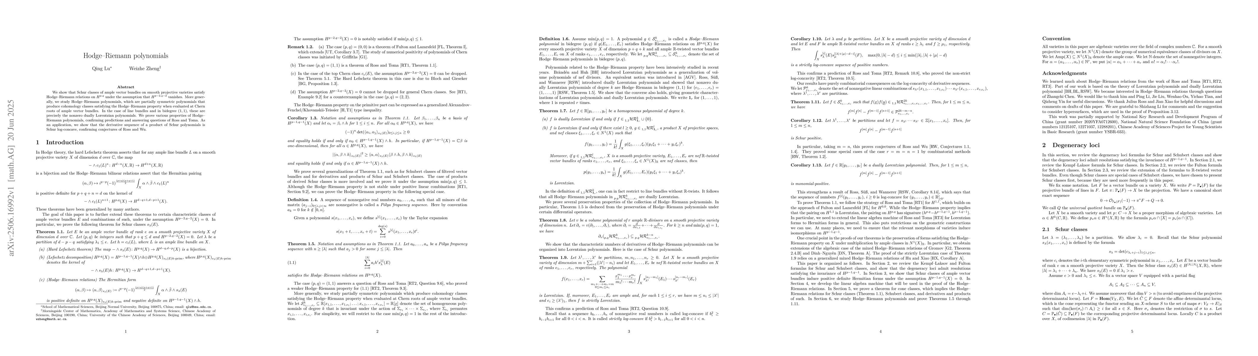 Thumbnail for Hodge-Riemann polynomials
