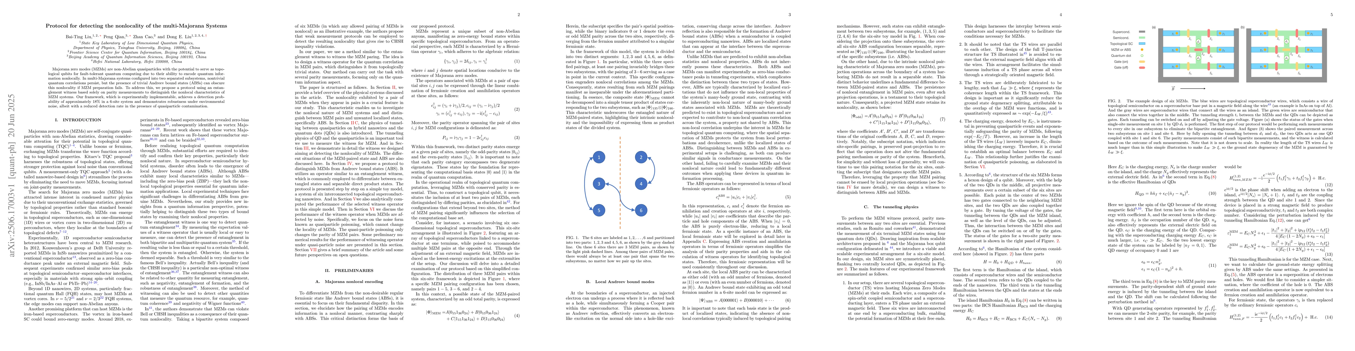 Thumbnail for Protocol for detecting the nonlocality of the multi-Majorana Systems