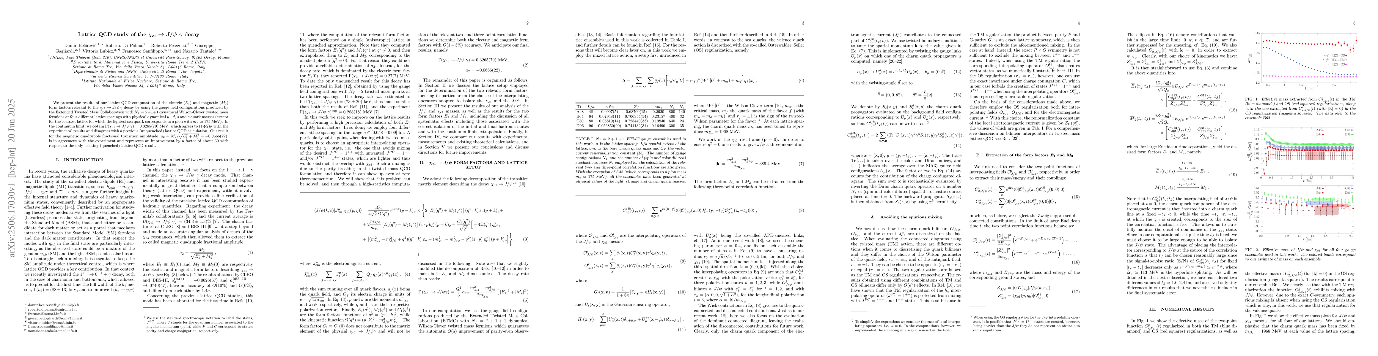 Thumbnail for Lattice QCD study of the $χ_{c1}\to J/ψ\, γ$ decay