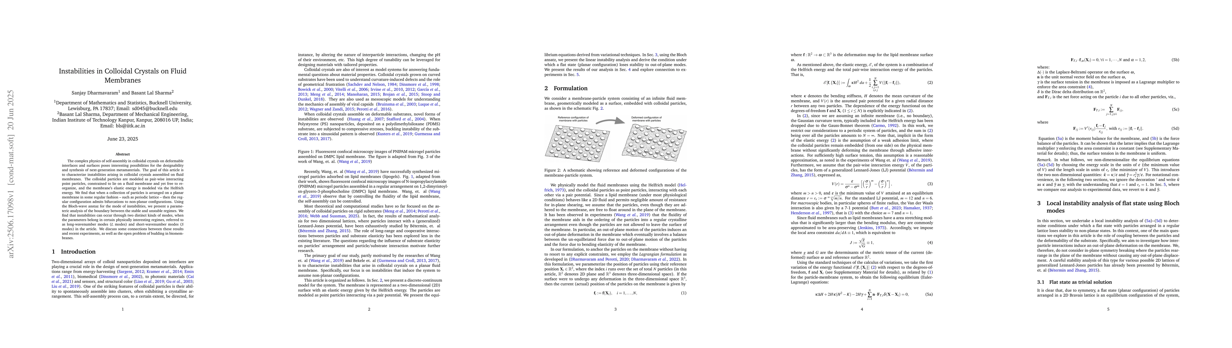 Thumbnail for Instabilities in Colloidal Crystals on Fluid Membranes