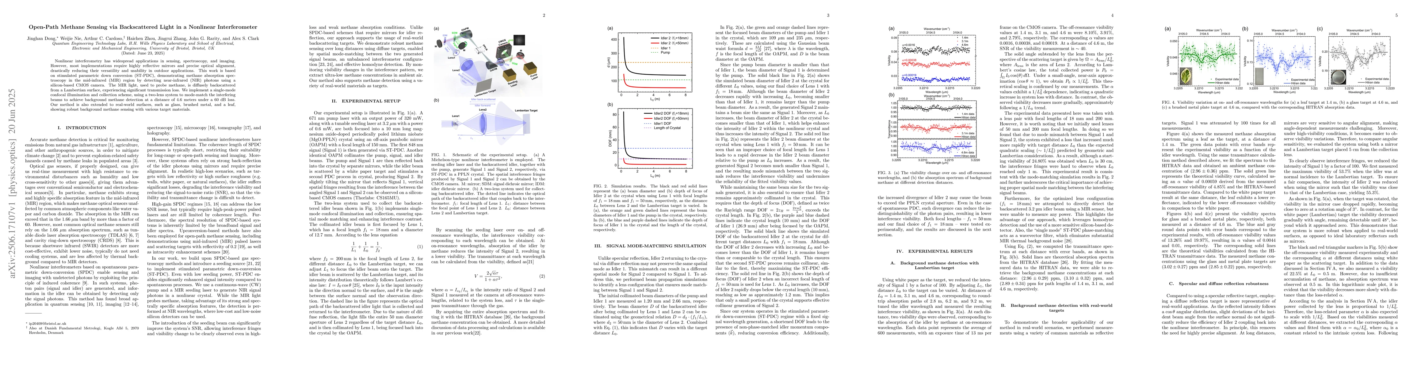 Thumbnail for Open-Path Methane Sensing via Backscattered Light in a Nonlinear
  Interferometer