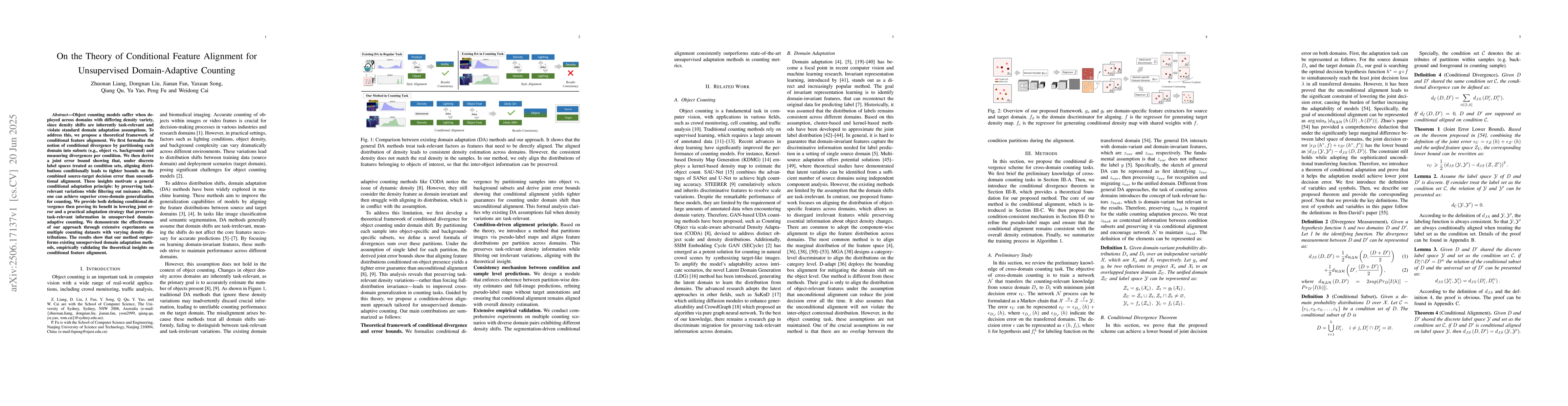 Thumbnail for On the Theory of Conditional Feature Alignment for Unsupervised
  Domain-Adaptive Counting