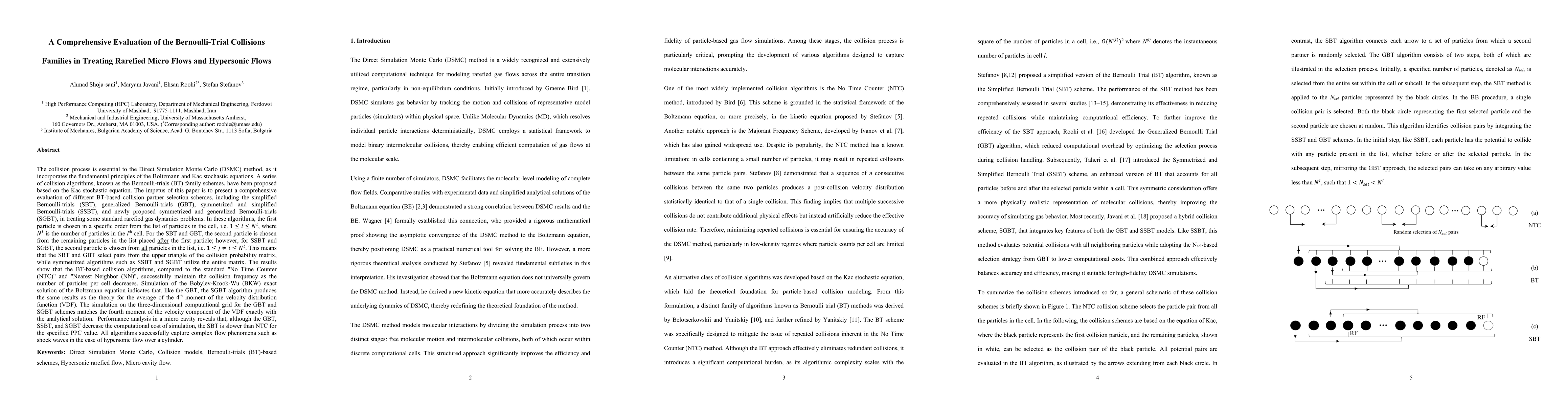 Thumbnail for A Comprehensive Evaluation of the Bernoulli-Trial Collisions Families in
  Treating Rarefied Micro Flows and Hypersonic Flows