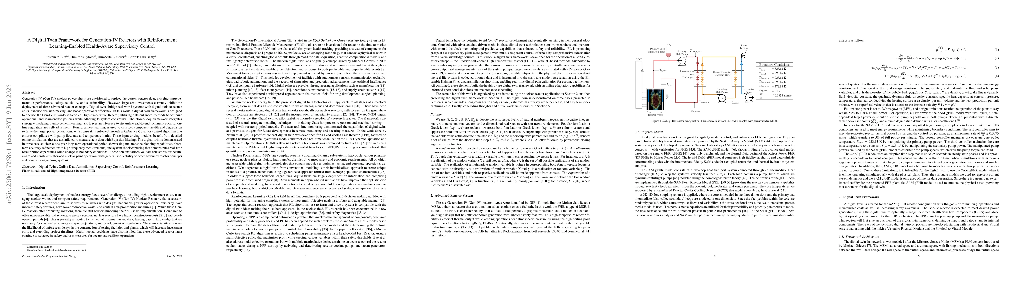 Thumbnail for A Digital Twin Framework for Generation-IV Reactors with Reinforcement
  Learning-Enabled Health-Aware Supervisory Control