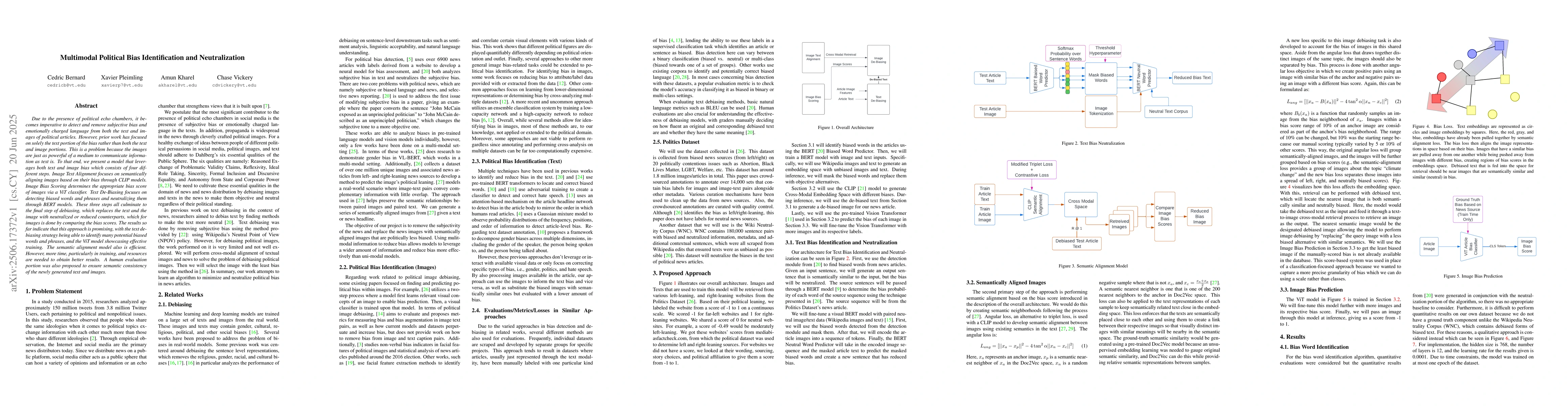 Thumbnail for Multimodal Political Bias Identification and Neutralization