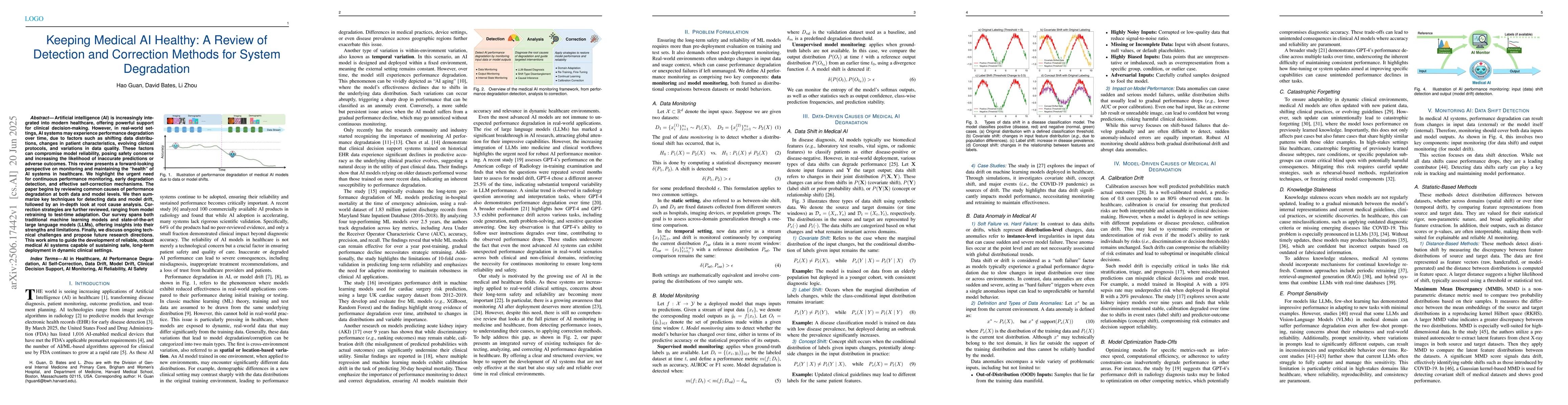 Thumbnail for Keeping Medical AI Healthy: A Review of Detection and Correction Methods
  for System Degradation